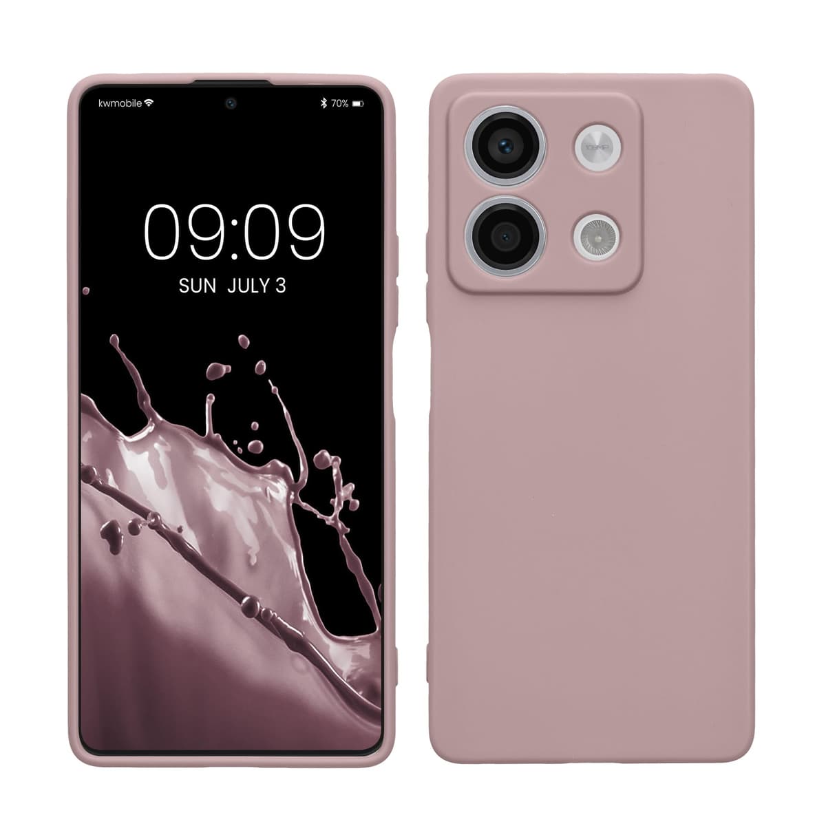 kwmobile Carcasa Compatible con Xiaomi Redmi Note 14 Pro 5G / Poco X7 Funda - Funda Ultrafina de TPU con Bordes elevados - Lavanda Metalizado — view 330