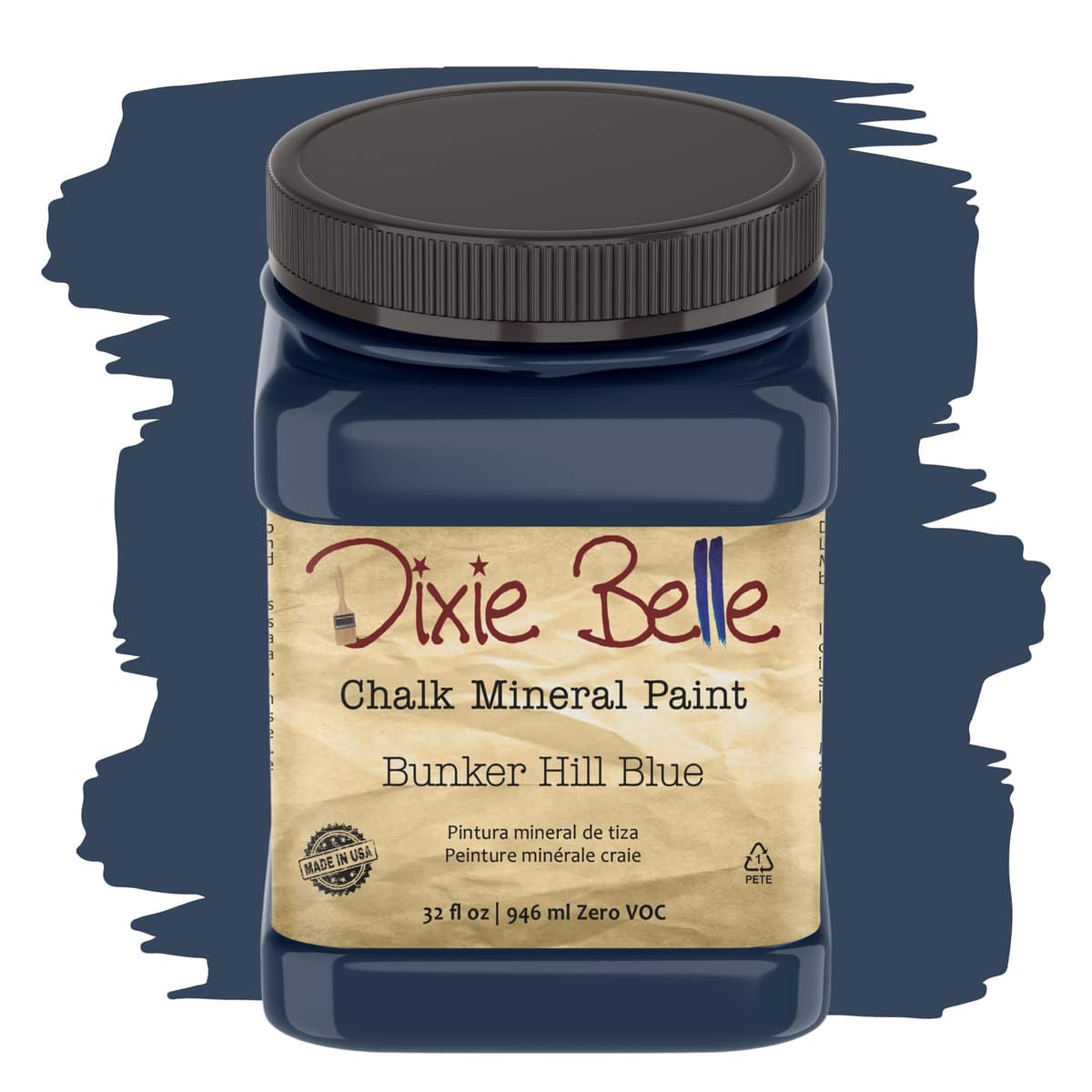 Dixie Belle Paint Company Chalk Finish Furniture Paint - Caviar (32oz) - Matte Black Chic Chalk Mineral DIY Furniture Paint — view 97