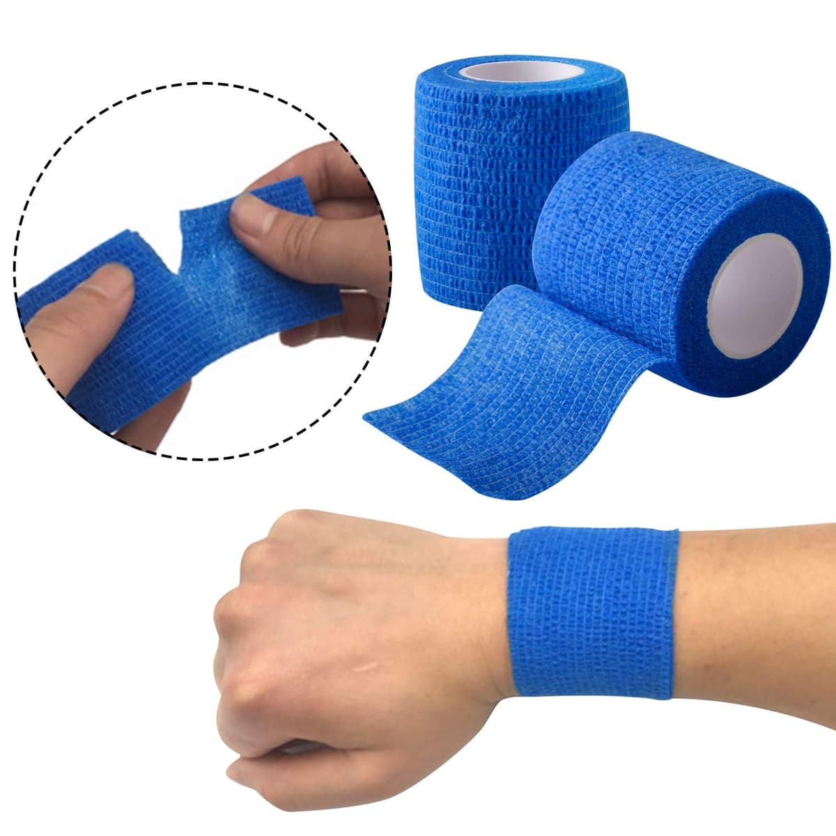 14 Banda Venda Cinta Bendaje Adhesiva Deportiva Tape Crossfit Dedos (Azul) — view 4
