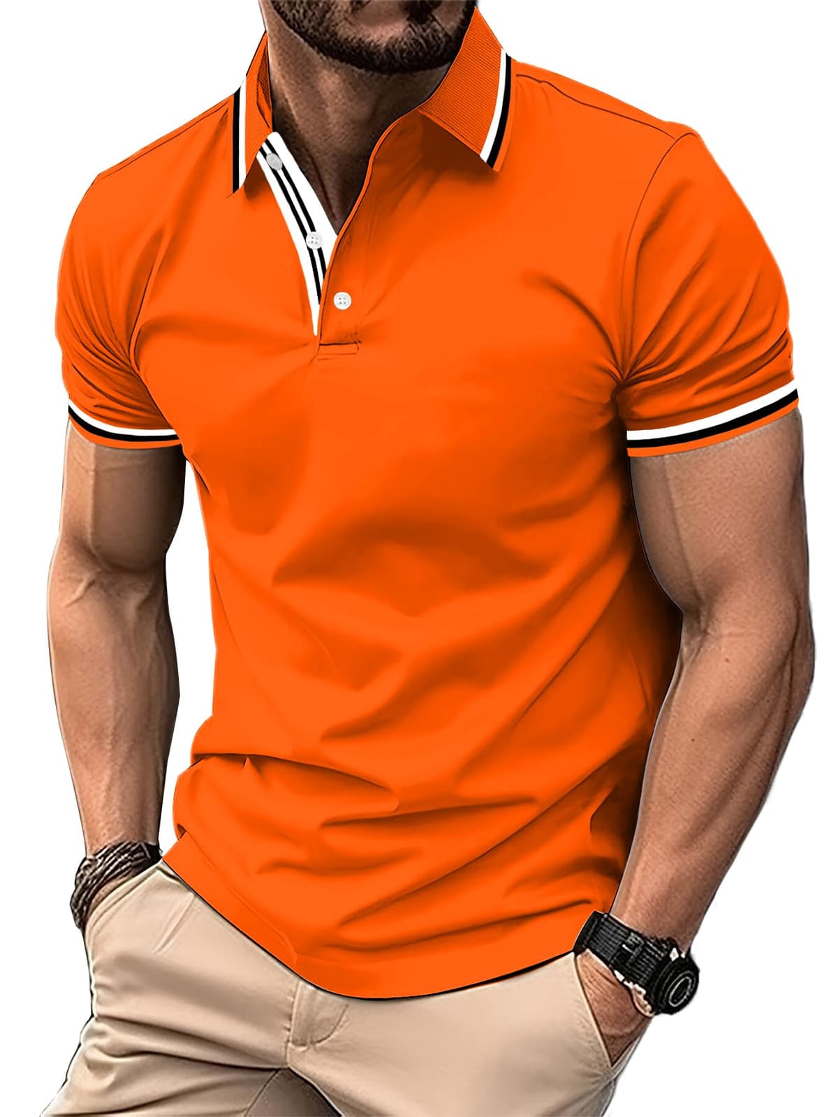 SwissWell Polo Manga Corta para Hombre Polo Shirt de Secado Rápido Polo de Golf Verano Outdoor Transpirable Camisetas — view 26