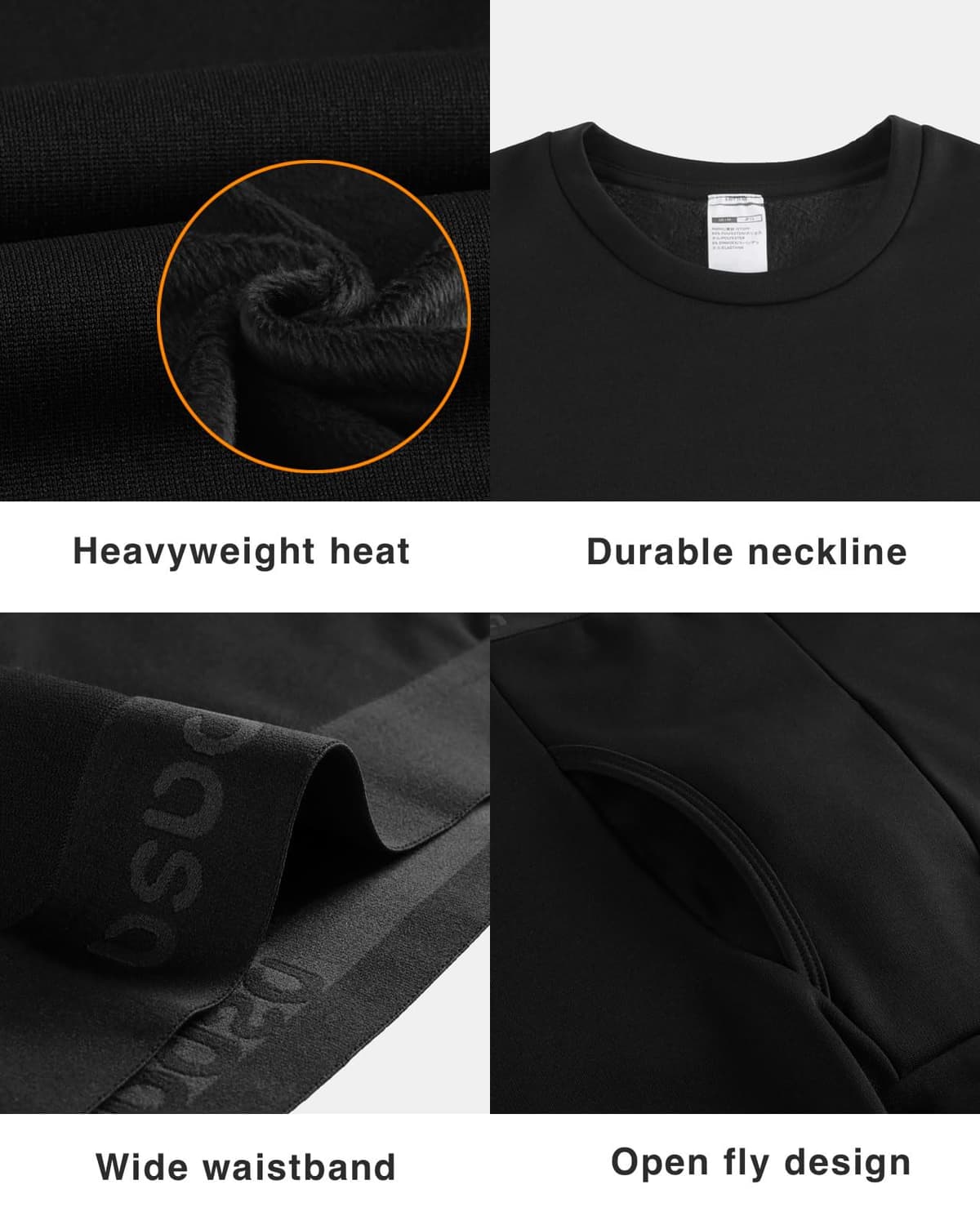 LAPASA Ropa Termica Hombre Conjunto Interior Termico Camiseta Manga Larga y Pantalón Largo Ligero/Cálido/Extra Cálido M11/M24/M57 — view 6