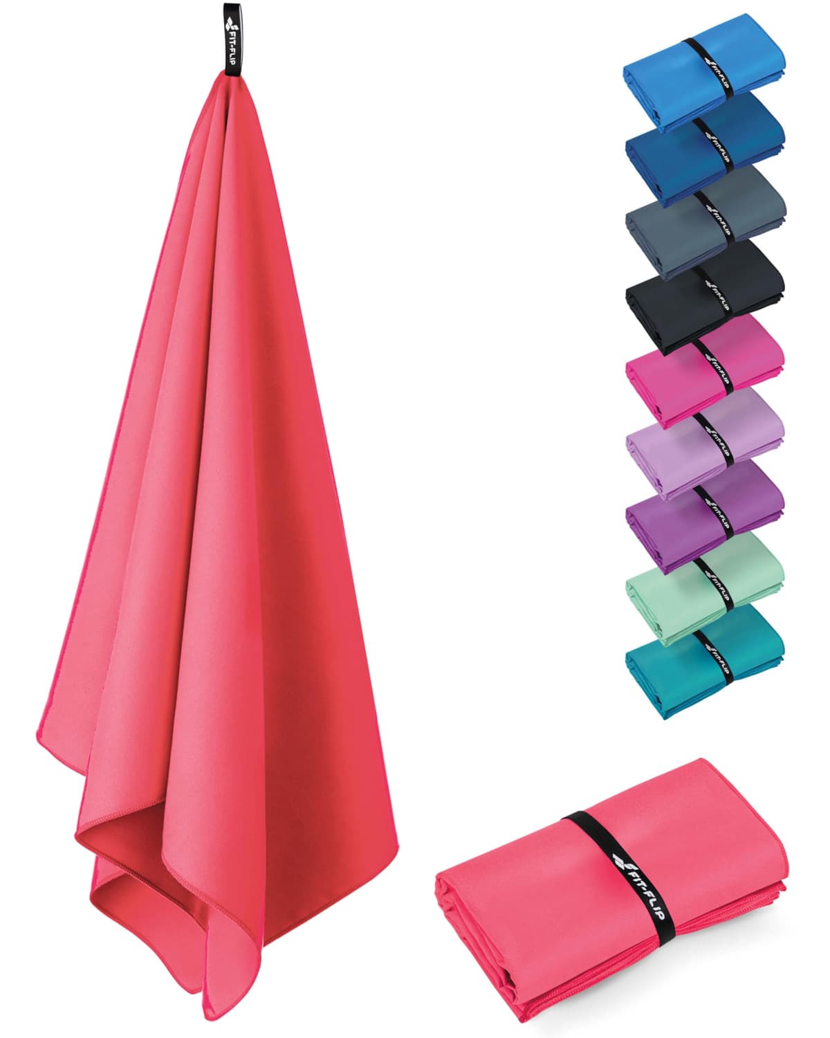Fit-Flip Toalla Microfibra Gimnasio - compacta, Ultraligera y de Secado rápido – Toallas para Gym, Piscina, Viaje, Natacion y Playa Grande — view 9