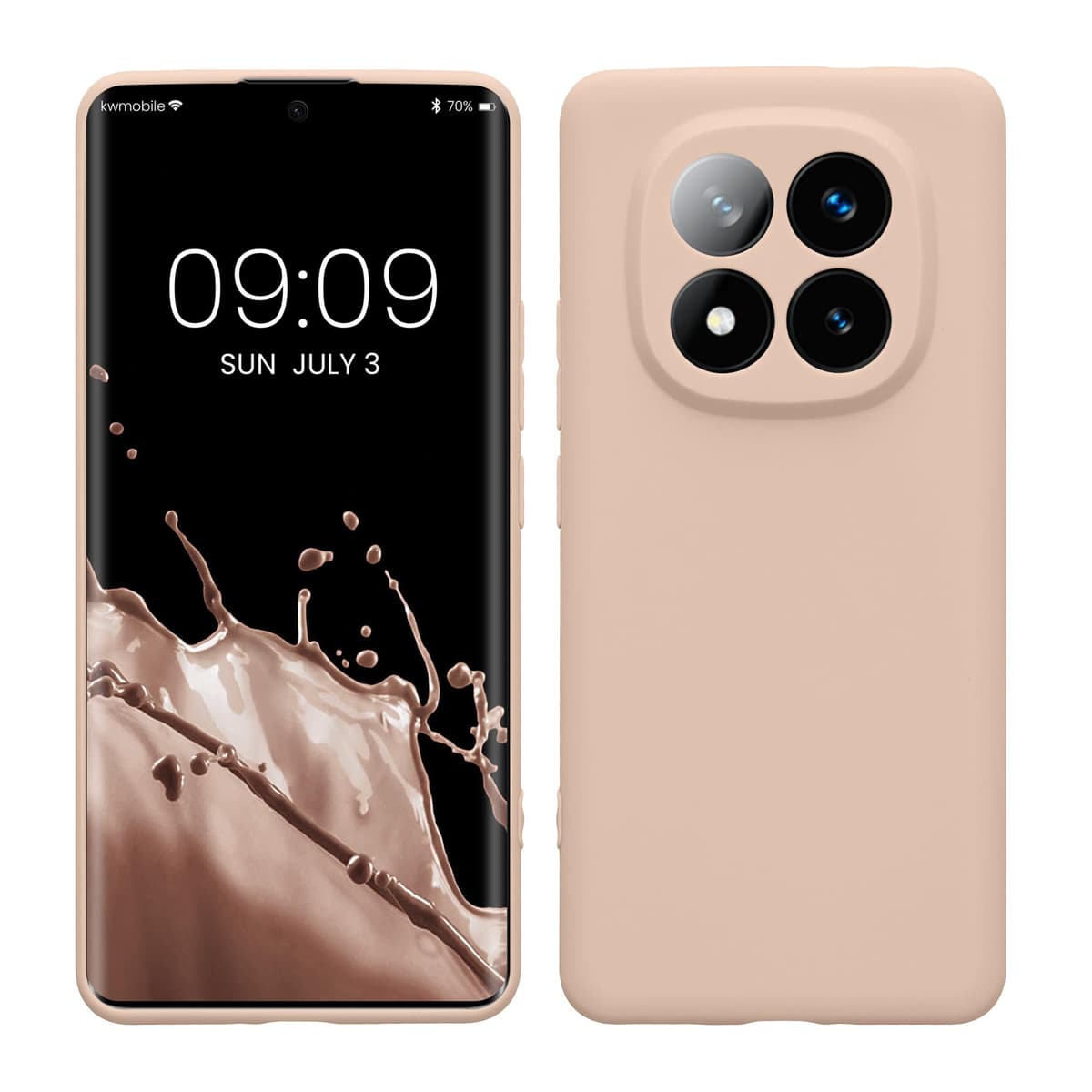 kwmobile Carcasa Compatible con Xiaomi Redmi Note 14 Pro 5G / Poco X7 Funda - Funda Ultrafina de TPU con Bordes elevados - Lavanda Metalizado — view 43