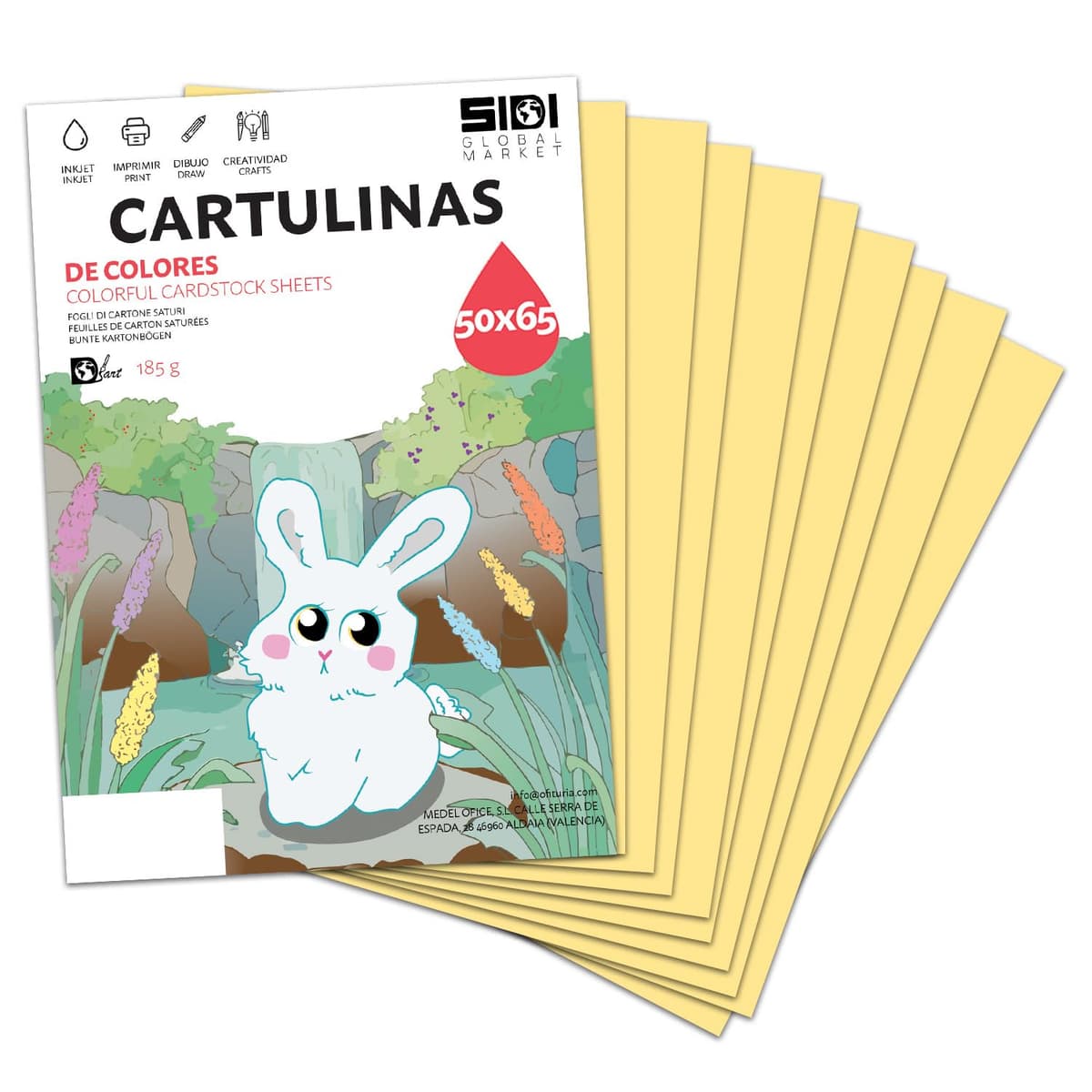Cartulina A4 Azul Metalizada 230 g Cartulina Brillo Reflectante para Manualidades, Scrapbooking, Impresora Inkjet y Láser, Papel Cartulina Premium Metalizado – SIDI (azul metalizado, 25h) — view 84