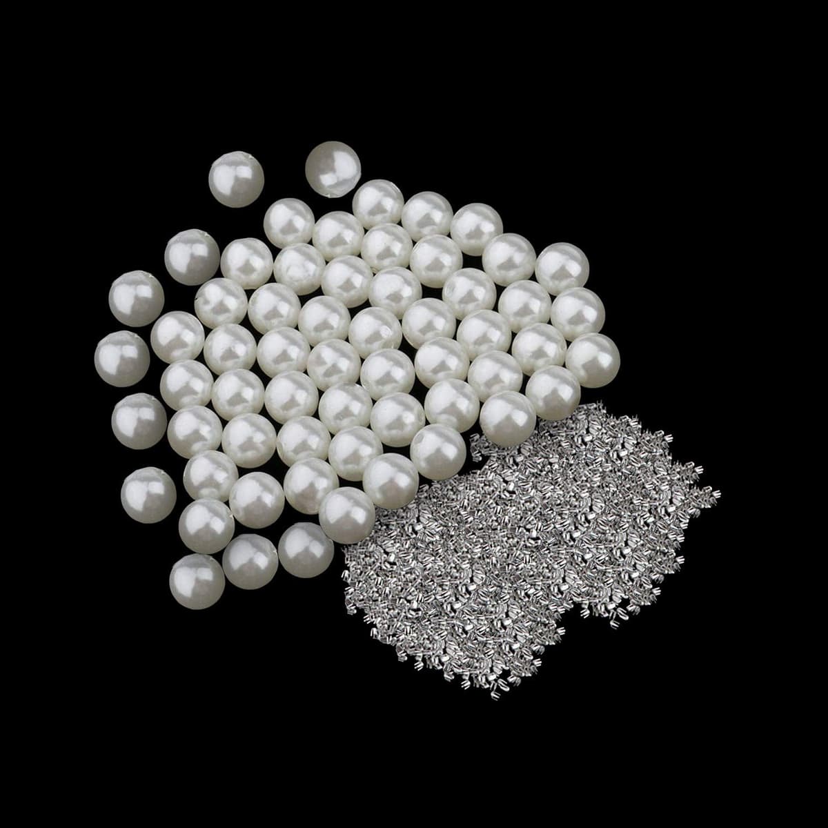 Trimming Shop Pearl Rivets Studs Round Rivets with Four Claw Nail Studs for Embellishment Clothing, Bags, Leathercrafts, Shoes Decoration, Jewelry Making, 8mm, 100 Sets