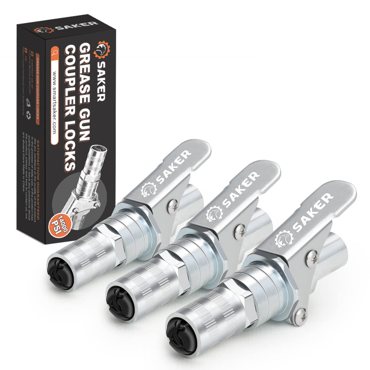 Saker Grease Gun Coupler,Compatible with All Grease Guns 1/8'' NPT Fittings（Suitable for diameters Greater Than 14mm,Upgrade to 14000 PSI, New Version 1PC — view 10