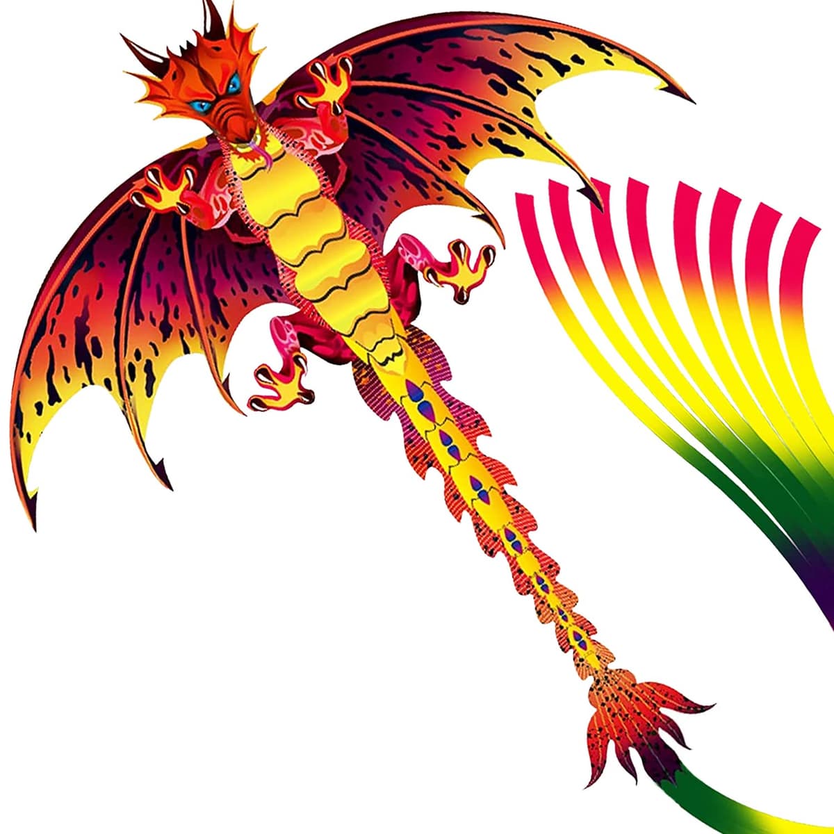 Laptony Dragón Cometa Precioso para Juegos y Actividades al Aire Libre, Fácil de Volar y Montar, Cometa para Deportes al Aire Libre de Verano en Parque o Playa