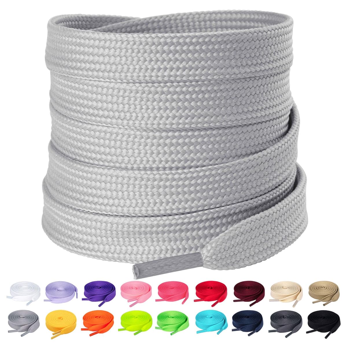 Olukssck - 2 Pares de Cordones Planos, Cordones duraderos de Repuesto de 10 mm de Calidad para Zapatos de Deporte, Zapatos de Ciudad — view 17