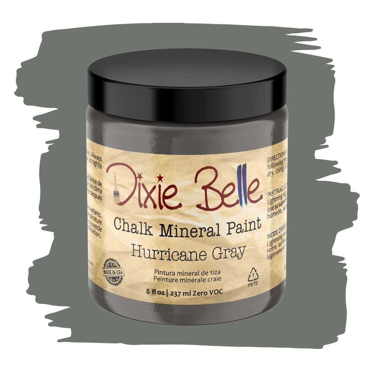 Dixie Belle Paint Company Chalk Finish Furniture Paint - Caviar (32oz) - Matte Black Chic Chalk Mineral DIY Furniture Paint — view 317