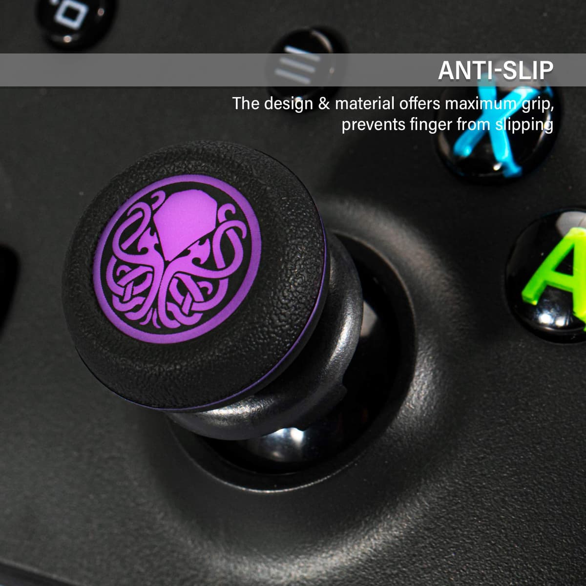 Playrealm FPS Thumbstick Extender & Printing Rubber Silicone Grip Cover 2 Sets for Xbox Series X/S & Xbox One Controller (Cthulhu Secret) — view 4