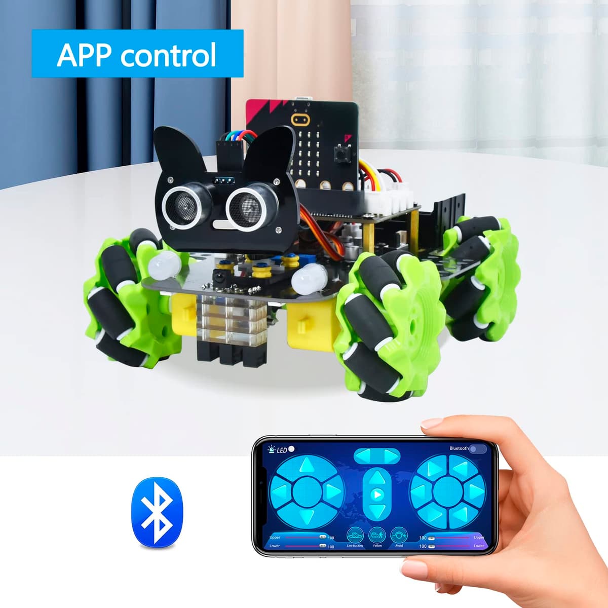 KEYESTUDIO BBC Microbit V2 Starter Kit, Electronic Programming Kit for Teens Adults，Include Micro bit V2, Makecode and Python Code, Barebone PCs — view 2