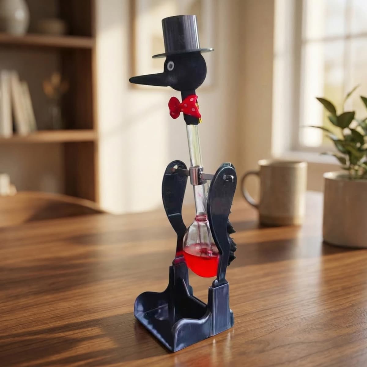 Juguete de pájaro Bebedor con Agua y Movimiento Continuo, Copa de Pato de Cristal con Efecto mágico para Entretenimiento y estrés en hogar y Oficina — view 3