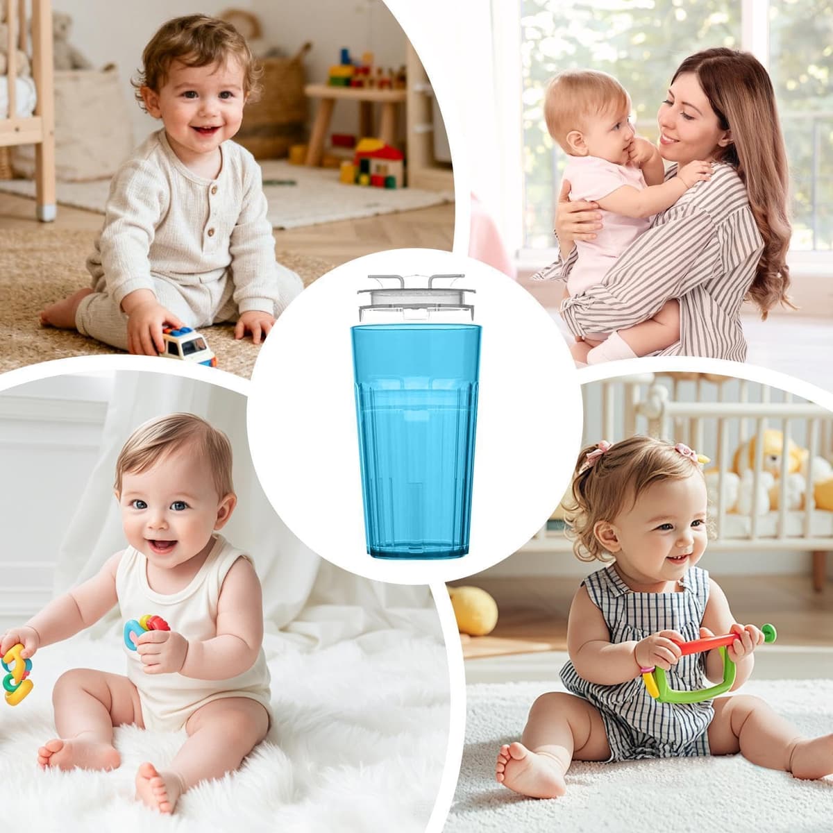 Kids Sippy Cup, Spoutless Trainer Bottle, Adjustable Drinking Container, Portable Feeding Cup, Learning Hydration Tool for Kids Boys Girls Milk Drinking Feeding Bedtime Sipping Use Daily Home Nursery — view 4