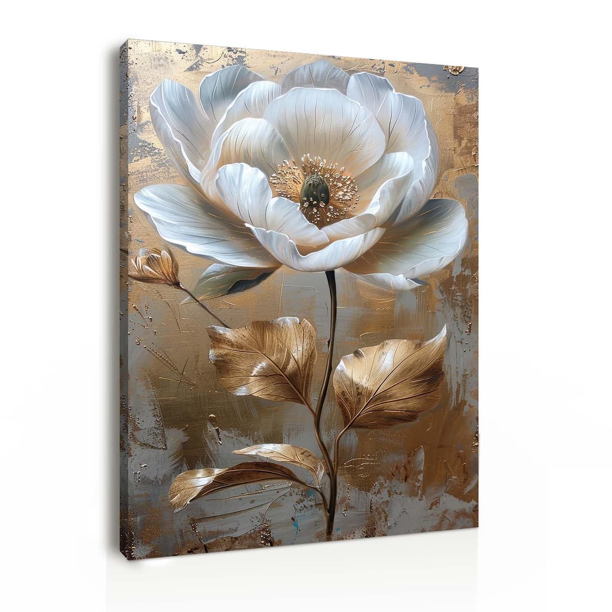 Galmcook Framed Canvas Wall Art 12x16 Inch Black and Gold Rose Modern Artwork Elegant Floral Wall Canvas for Living Room Bedroom Hallway Wall Decoration Prints with Hooks Magic Tape and Nails — view 14