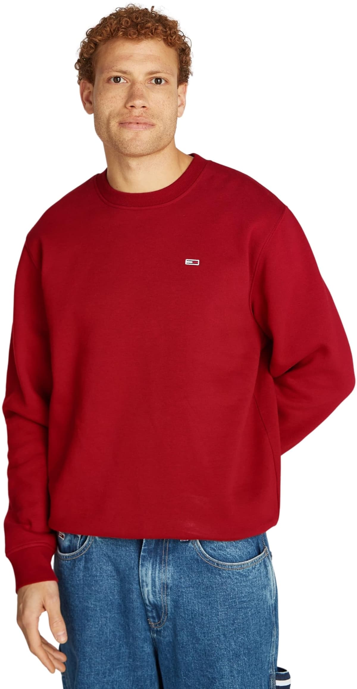 Tommy Jeans Sudadera Hombre Regular Fit Flag Fleece con Cuello Redondo — view 15