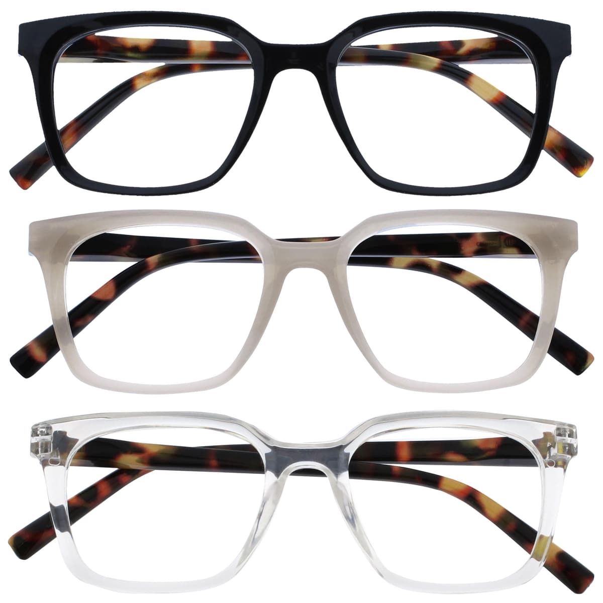 OPULIZE KOI Reading Glasses - Elegant Wide Rectangular Frame - Optimum Vision - Men Women - Spring Hinges, 1 Pack - Aqua — view 7