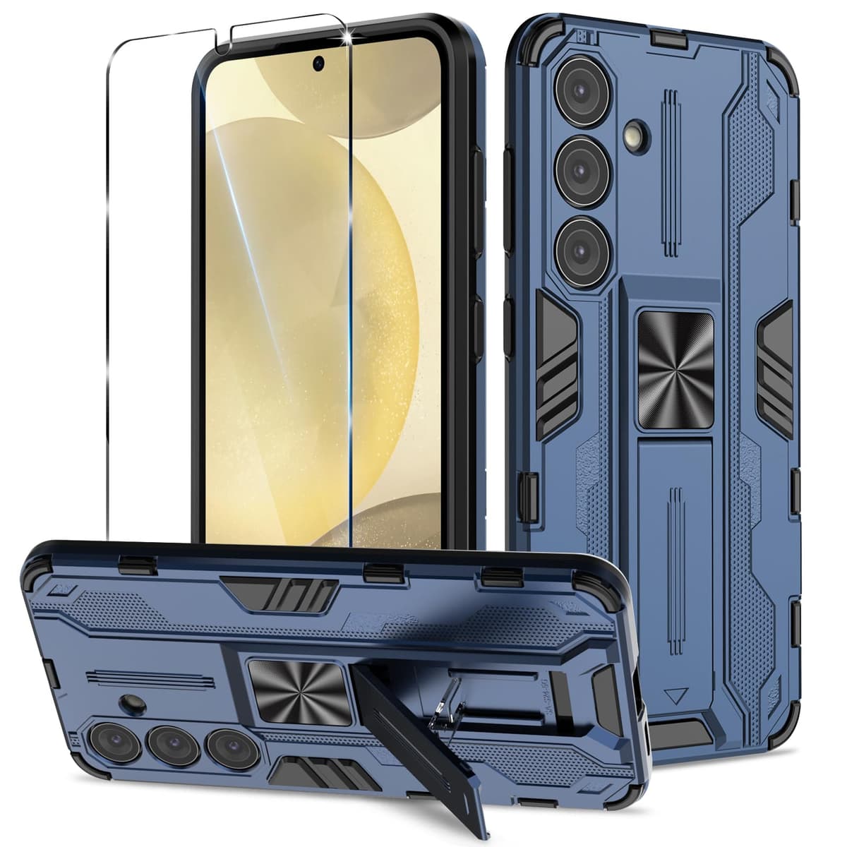 Funda para CMF Phone 2 Pro, Carcasa Antigolpes con Soporte anular metálico, Case Protectora de Grado Militar, Negro — view 386