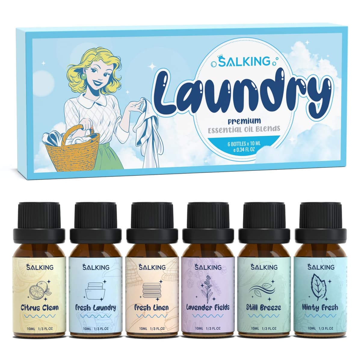 SALKING Flores Aceites Esenciales para Humidificador Difusor 6 x 10 ml,100% Puro Aceites Esenciales Naturales Aceite Perfumado - Lavanda,Rosa, Jazmín, Gardenia, Manzanilla, Flor de cerezo — view 21