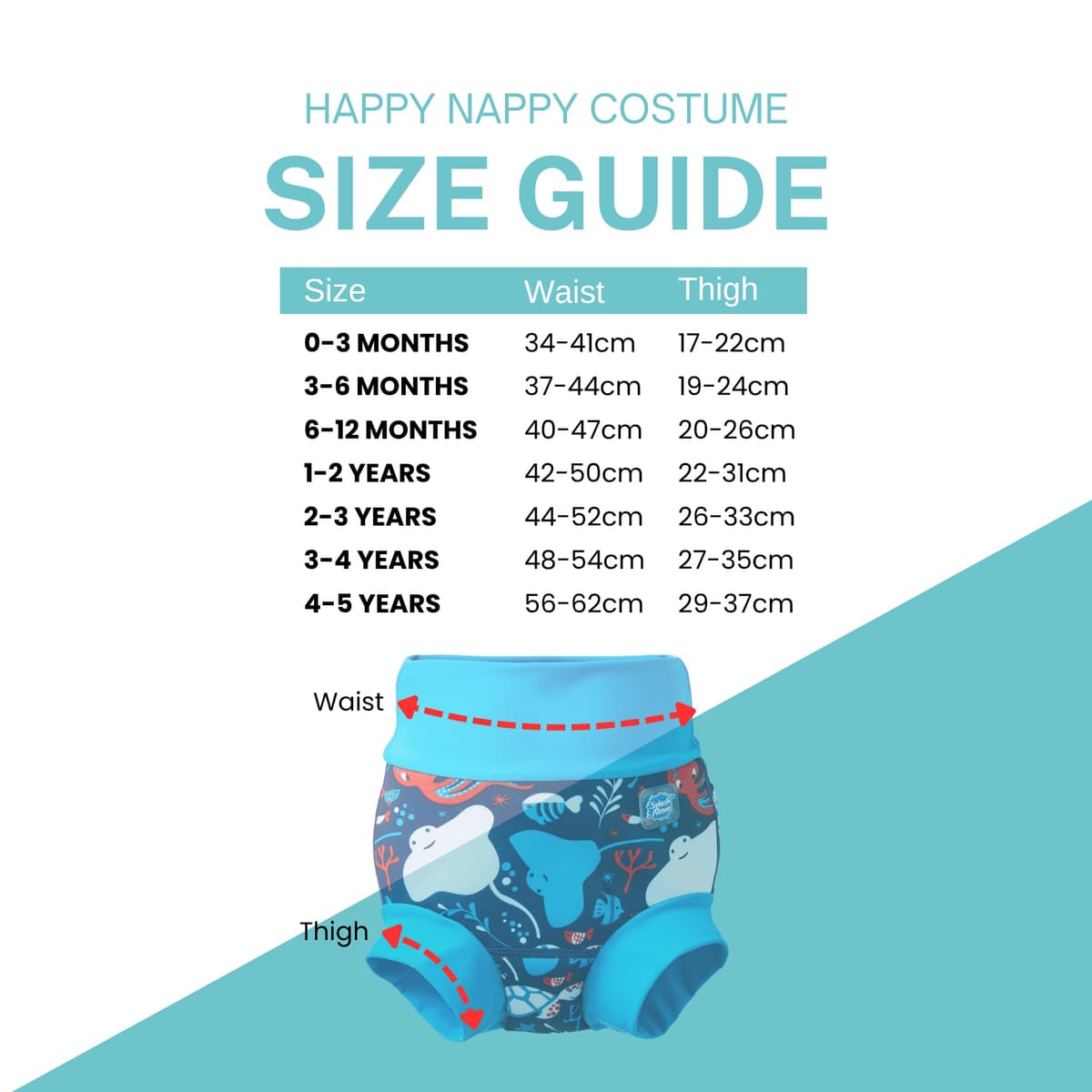 Baby & Toddler Happy Nappy Duo Reusable Swim Nappy with Silver Lining — view 4