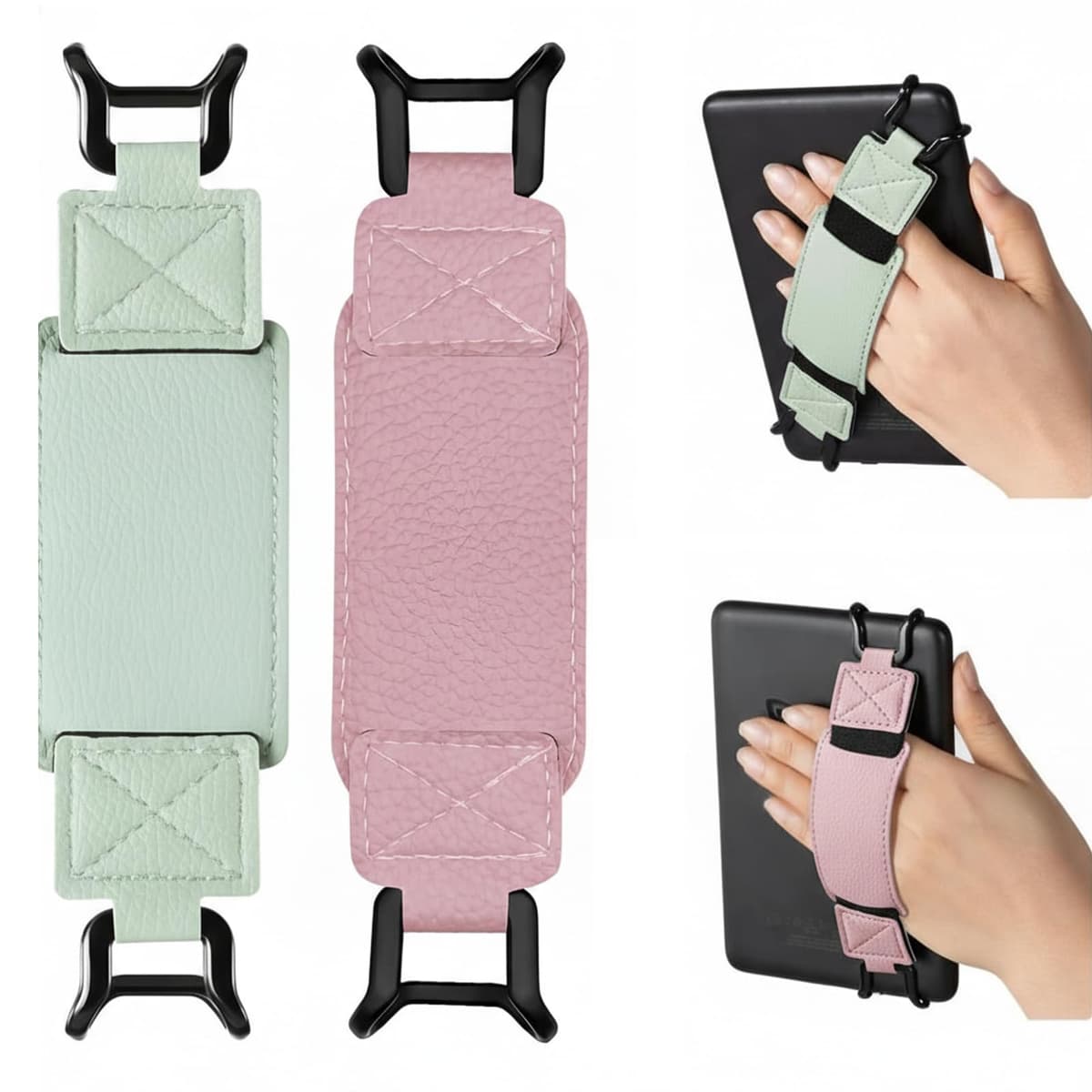 Ebook Reader Hand Strap Covers Set Two Pieces Anti Slip Tablet Straps for Reading Home Work and Outdoor Use — view 3