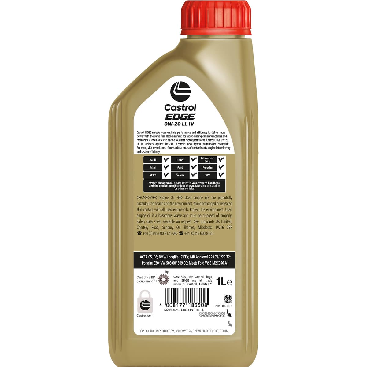 Castrol EDGE 0W-20LL IV Aceite de Motor 1L — view 2