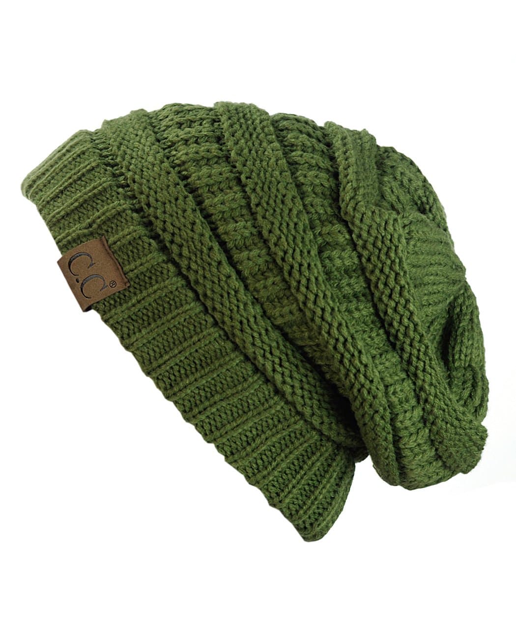 Warm Chunky Soft Stretch Cable Knit Beanie Skully — view 36