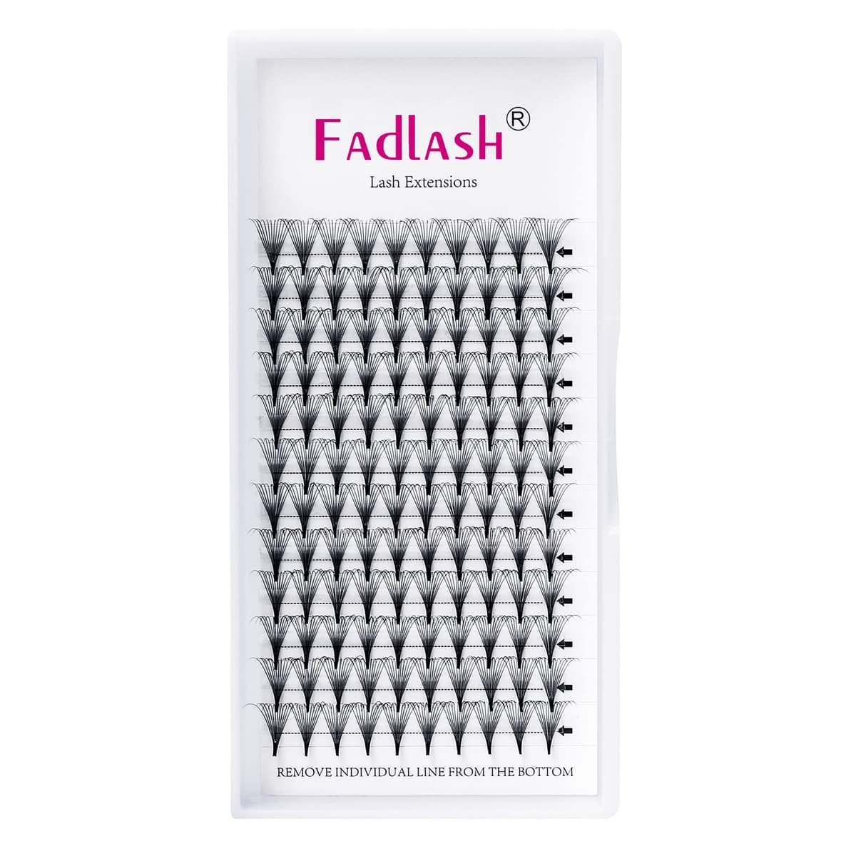 Russian Volume Lashes 16D 0.07 C Curl Mix Tray - Premade Fan Lashes (8-14mm) — view 11