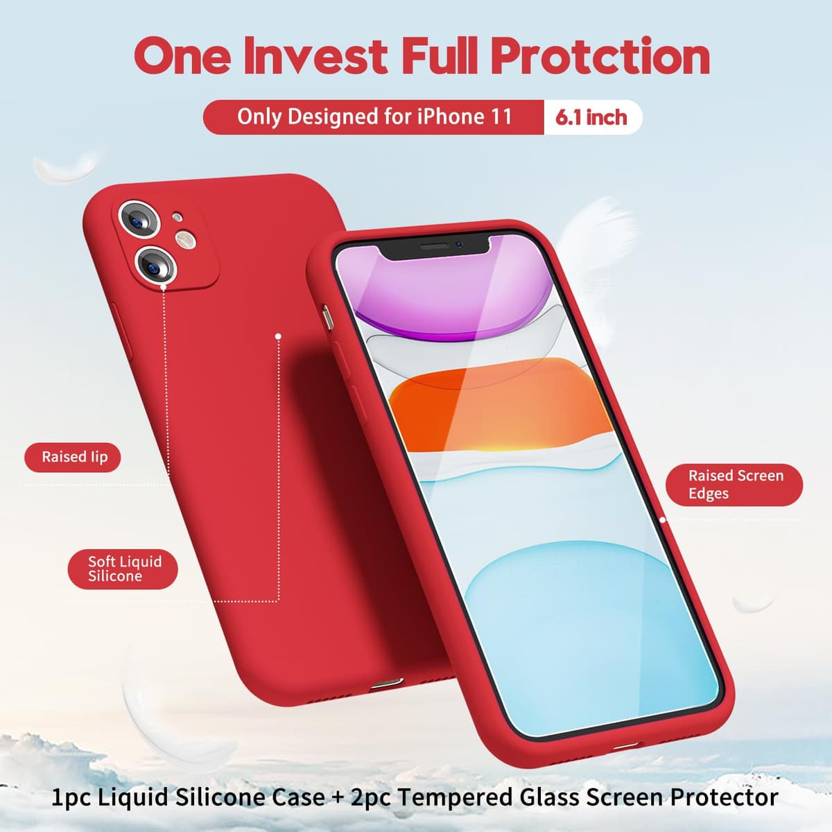 oakxco for iPhone 17 Pro Max Phone Case Liquid Silicone, Cute Thin Slim Grip Soft Rubber Gel for Women Men, Smooth Matte TPU Plain Solid Color Girly Simple Case with Camera Cover, Light Pink — view 779
