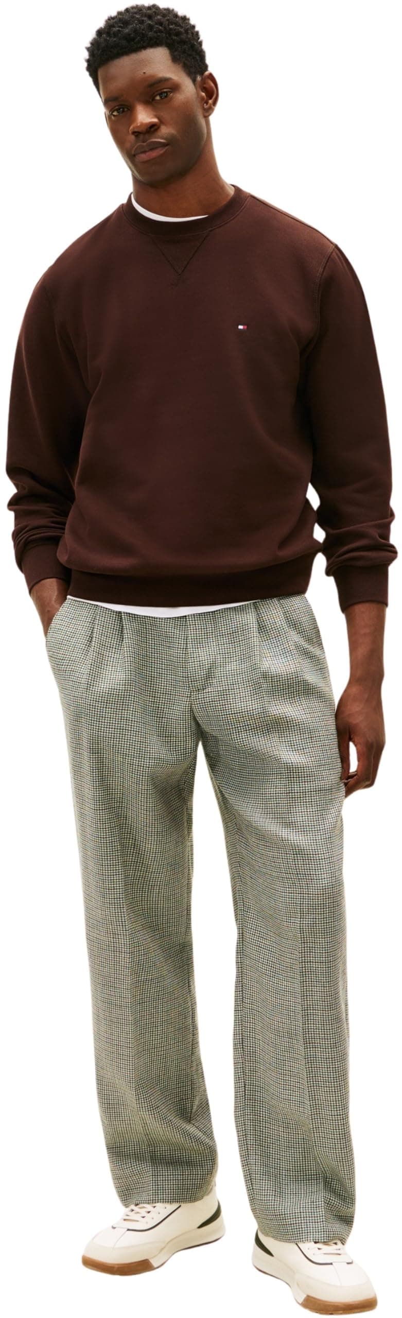 Tommy Hilfiger Adaptive ESS Seasonal Fleece Crewneck Mw0mw40000 Sudadera sin Botones Hombre (Pack de 1) — view 4