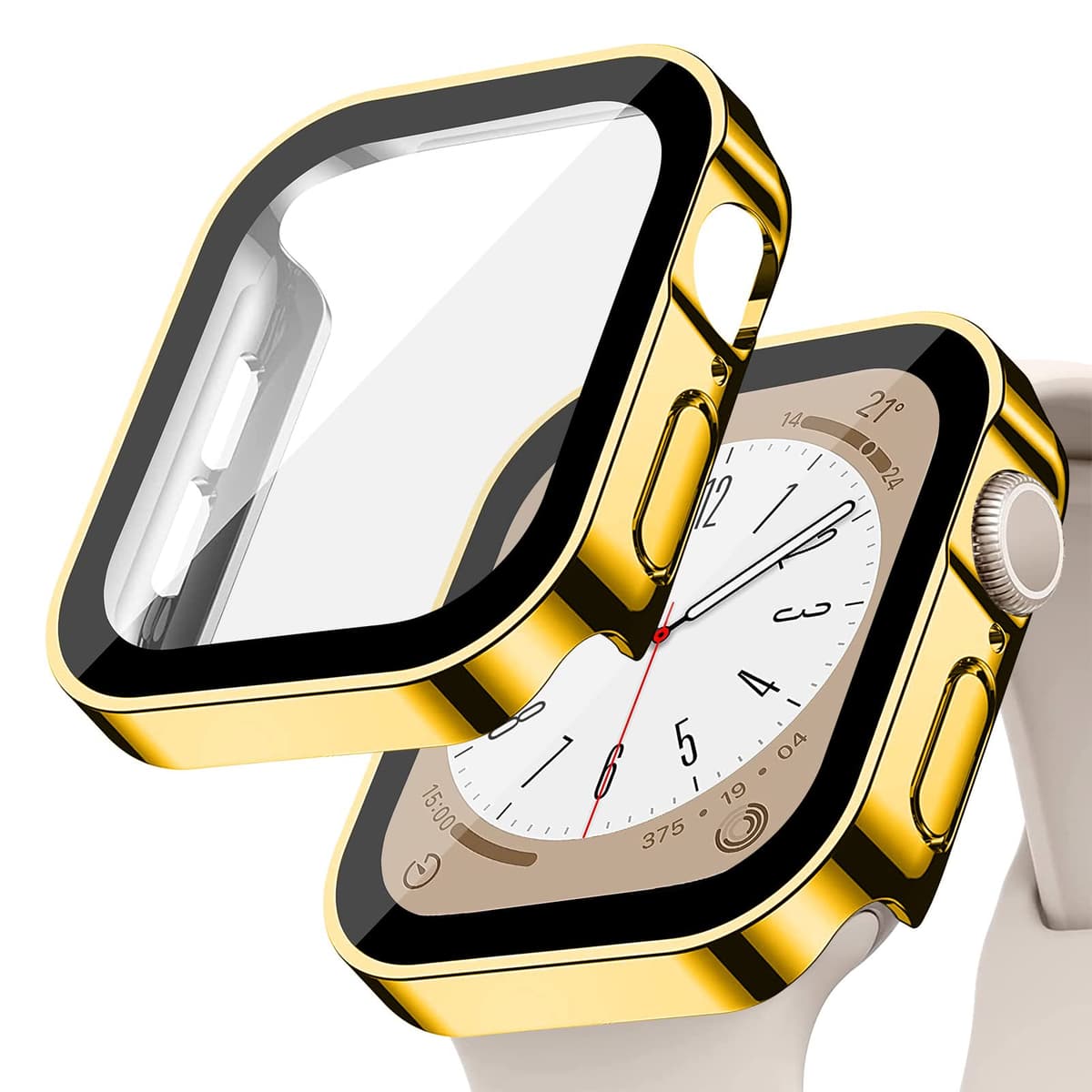 Hard PC Waterproof Case for Apple Watch Case 42mm 46mm 40mm 44mm 41mm 45mm, Built-in Tempered Glass Screen Protector, Ultra-Thin HD Full Protective Cover for iWatch Series 11 10 9 8 7 6 5 4 SE 3/2/1 — view 9