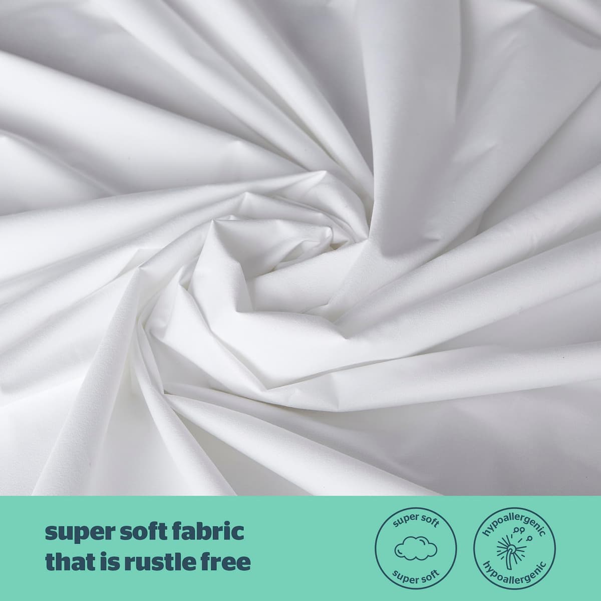Silentnight Waterproof Mattress Protector Single - Quiet Rustle Free Waterproof Resistant Sheet Moisture Proof Mattress Pad Cover - Machine Washable and Hypoallergenic - Single — view 5