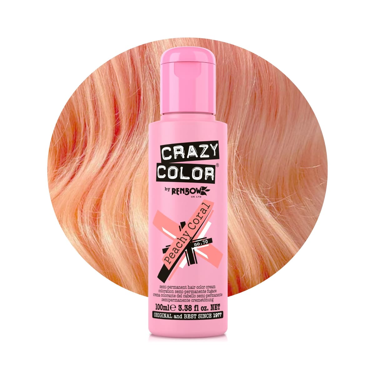 Crazy Color Vibrant Candy Floss Semi-Permanent Hair Dye. Highly Pigmented Pastel Pink Conditioning & Oil Nourishing Vegan Formula | No Bleach or Ammonia | 100ml — view 24