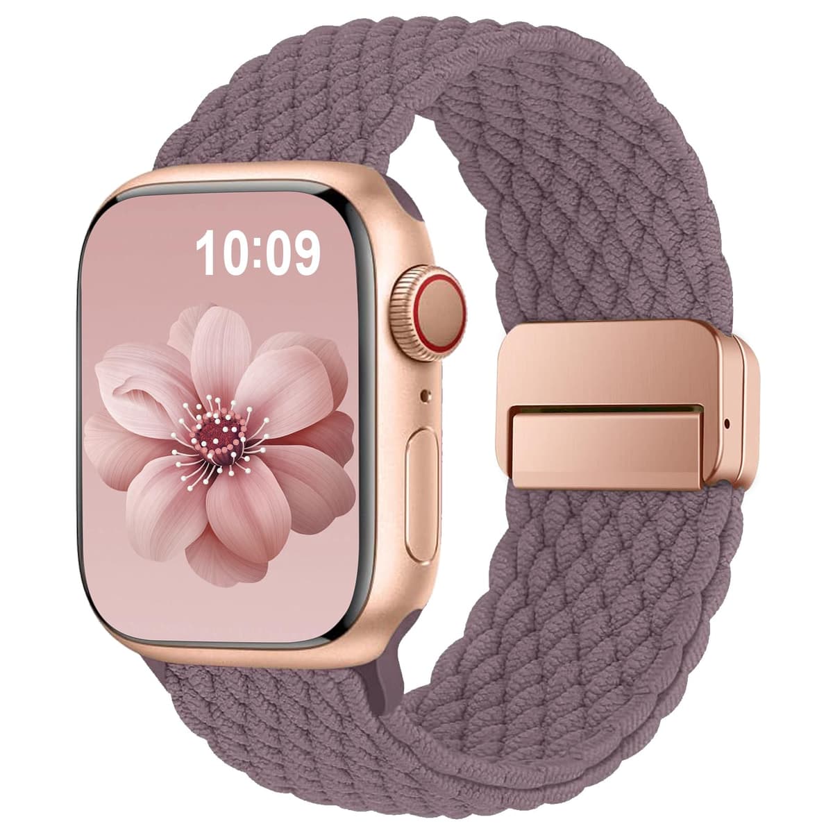 Higgs Braided Strap Compatible with Apple Watch Straps 44mm 46mm 38mm 42mm 40mm 41mm 45mm 49mm for Men Women, Nylon Elastic Magnetic Snap Strap for iWatch Series 11 10 9 SE 8 7 6 5 4 Ultra 3 2 1 — view 8