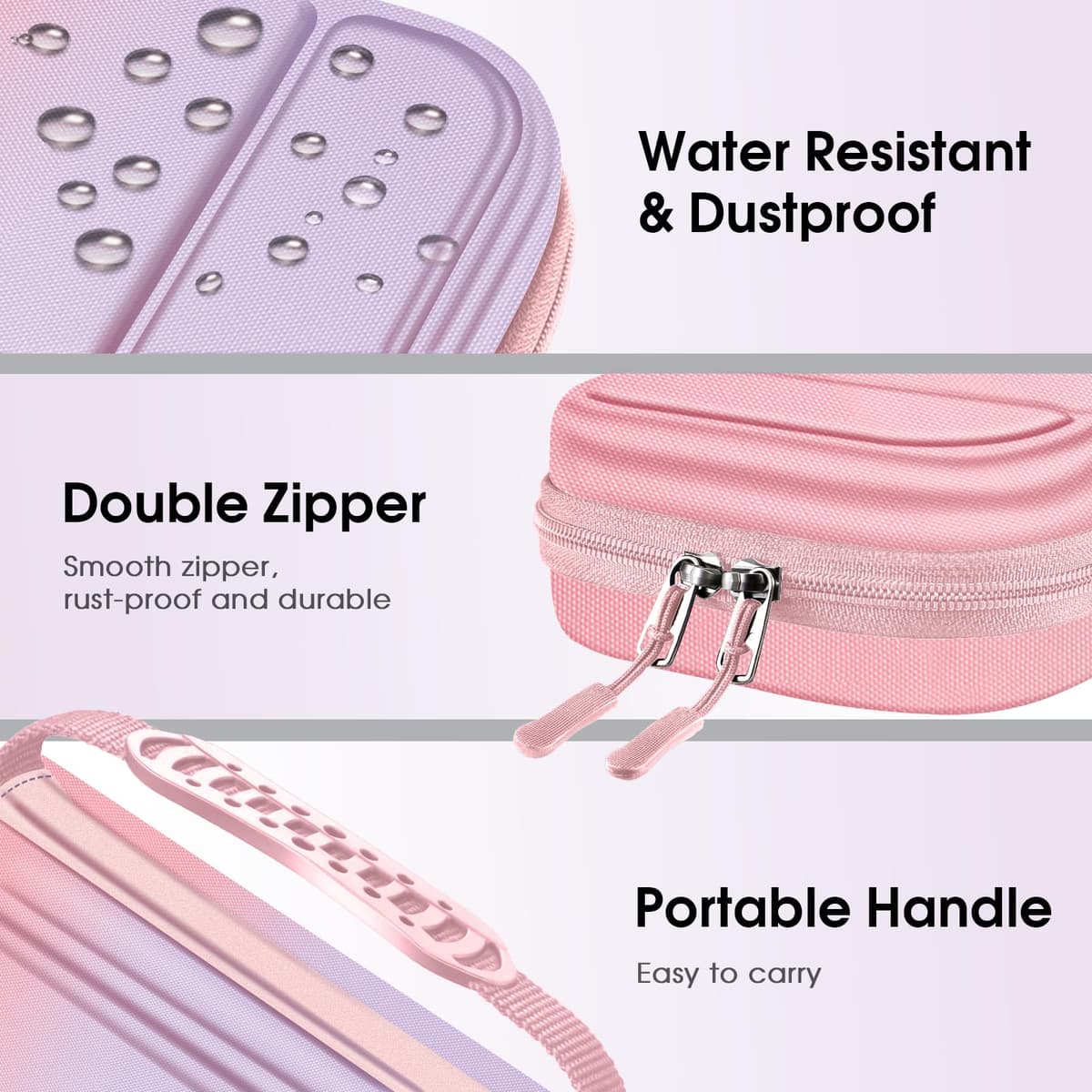 FINTIE Carrying Case for Nintendo Switch 2 (2025) - [Shockproof] Hard Shell Protective Cover Portable Travel Bag with Game Card Slots & Inner Pocket for Accessories, Fantasy Ombre — view 5