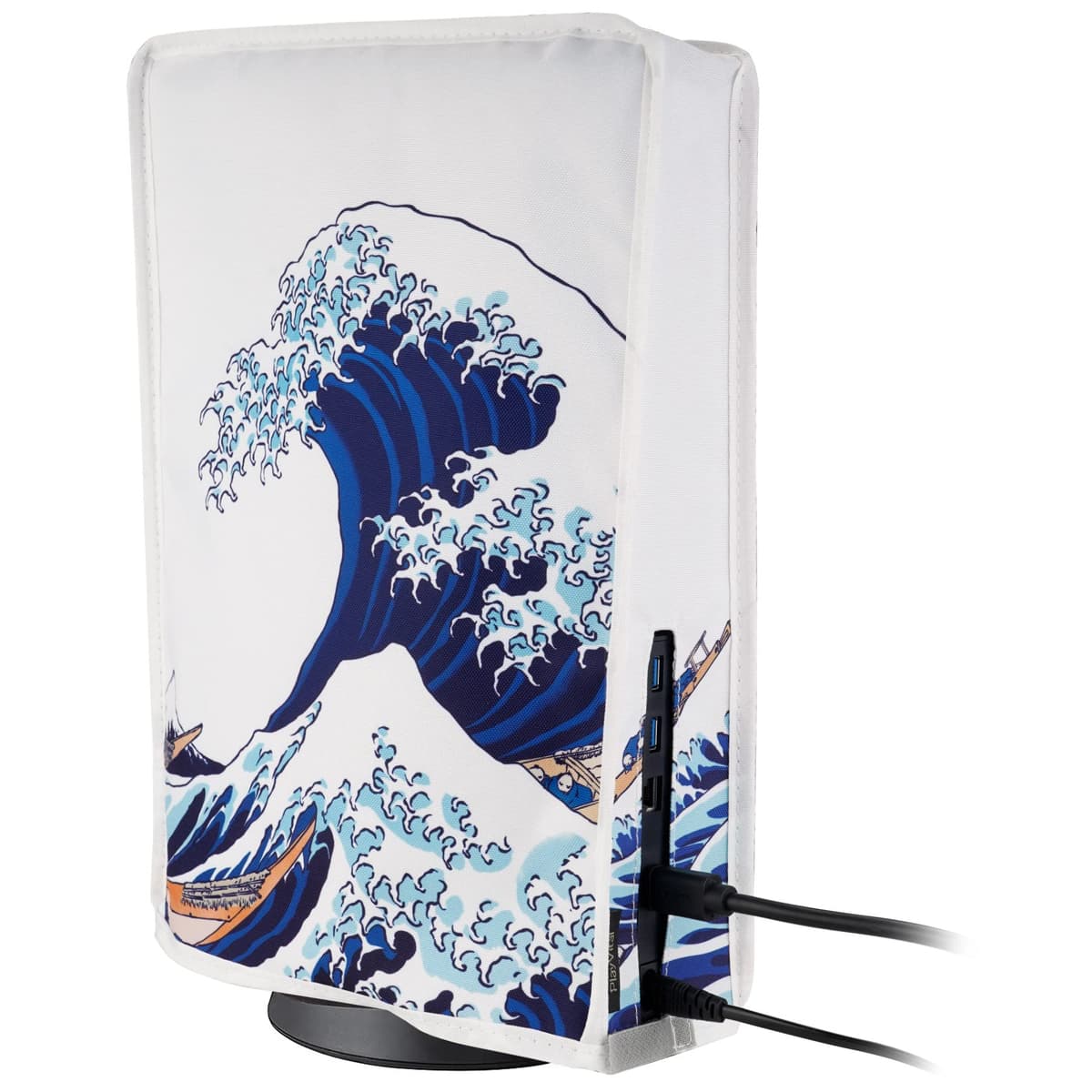 PlayVital Cubierta a Prueba de Polvo para ps5 Consola Funda contra Polvo Guardapolvo de Nylón Protector Anti-agua Forro Suave Fácil de Acceso Cubierta Antipolvo para ps5 Consola(La Gran Ola) — view 8