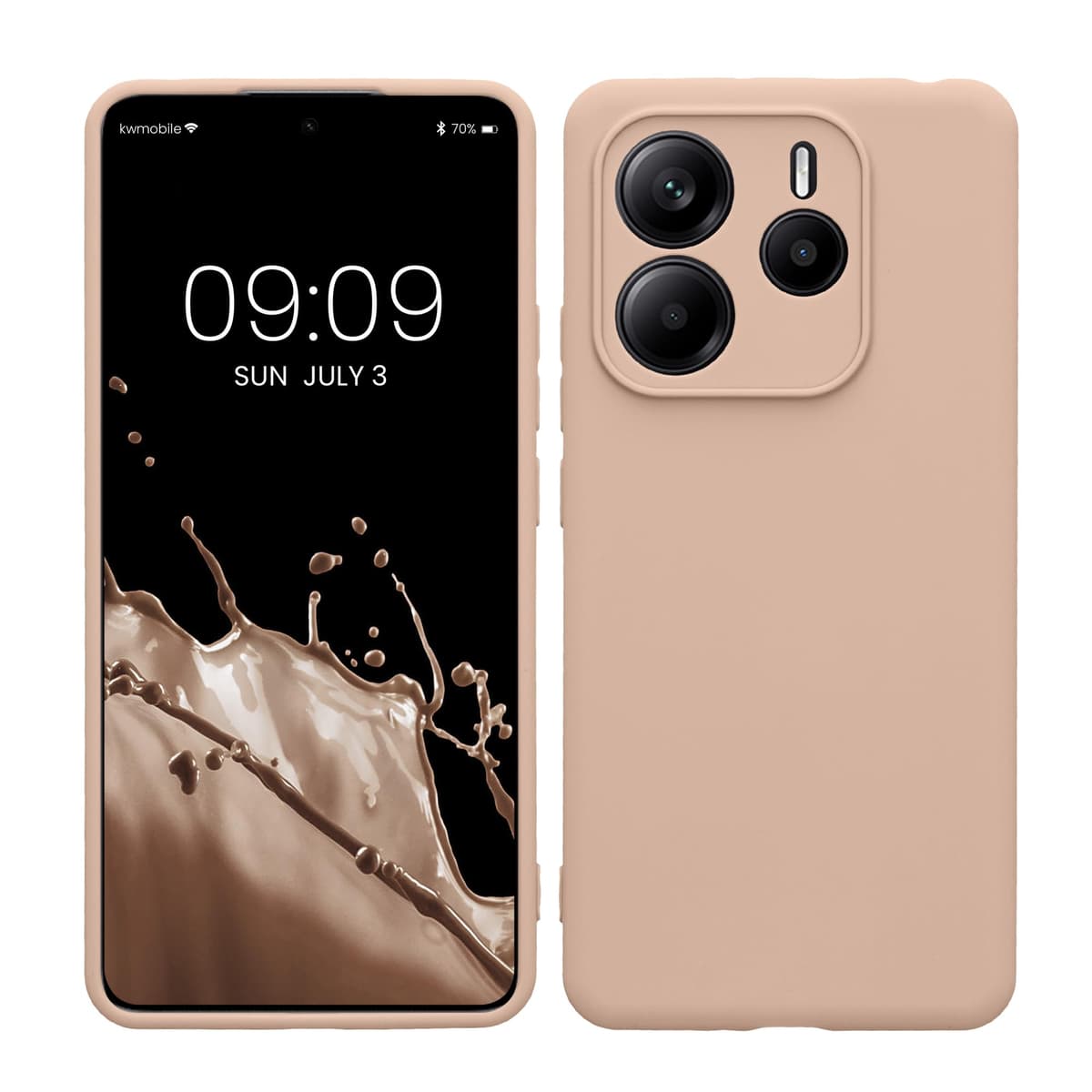 kwmobile Carcasa Compatible con Xiaomi Redmi Note 14 Pro 5G / Poco X7 Funda - Funda Ultrafina de TPU con Bordes elevados - Lavanda Metalizado — view 401
