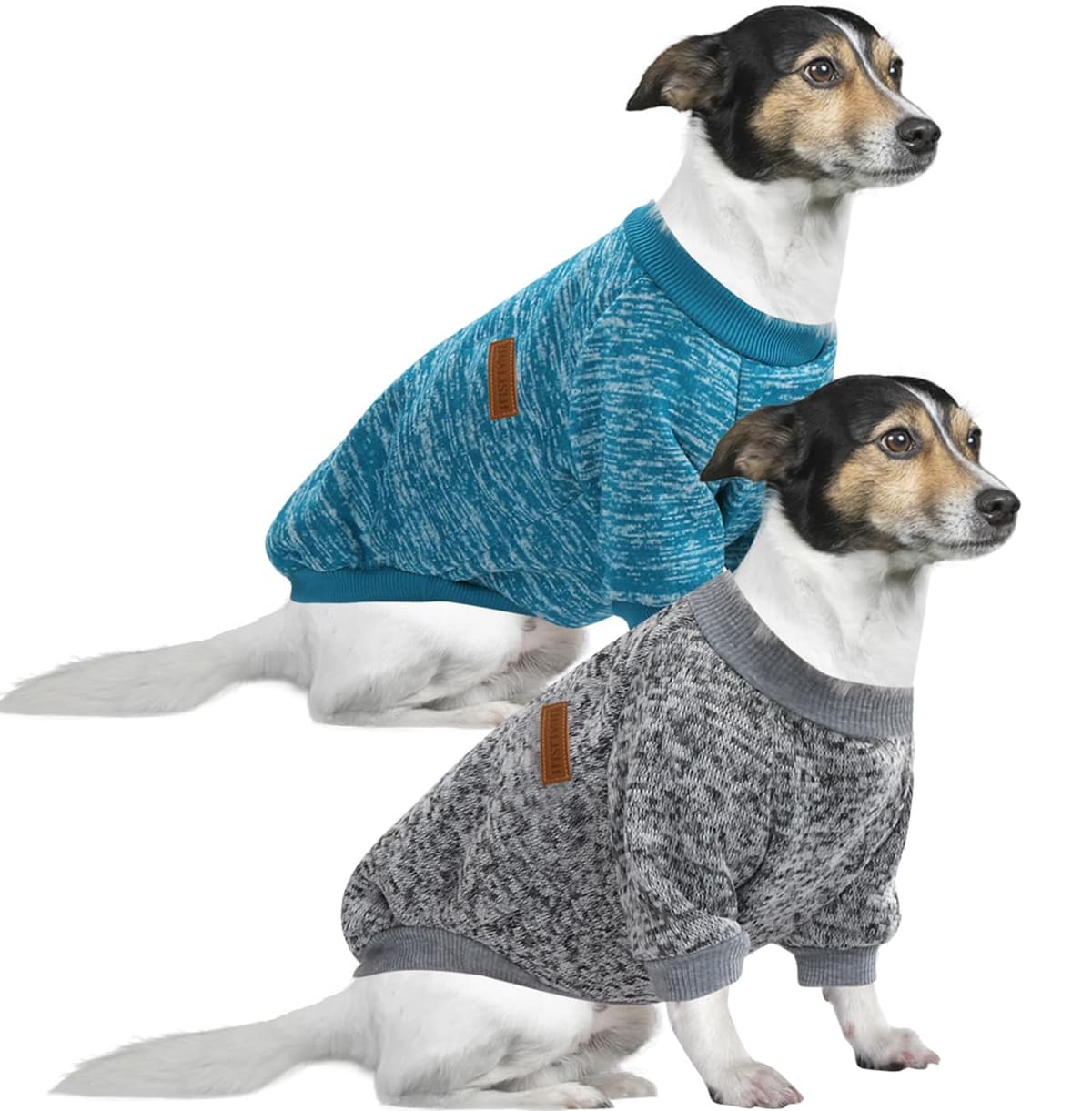 Dog Jumper Medium Chihuahua Jumper Christmas Sweater Fleece Inside Soft Cozy, Colour Vibrant Easy to Take On and Off (Pink+Grey, M) — view 25