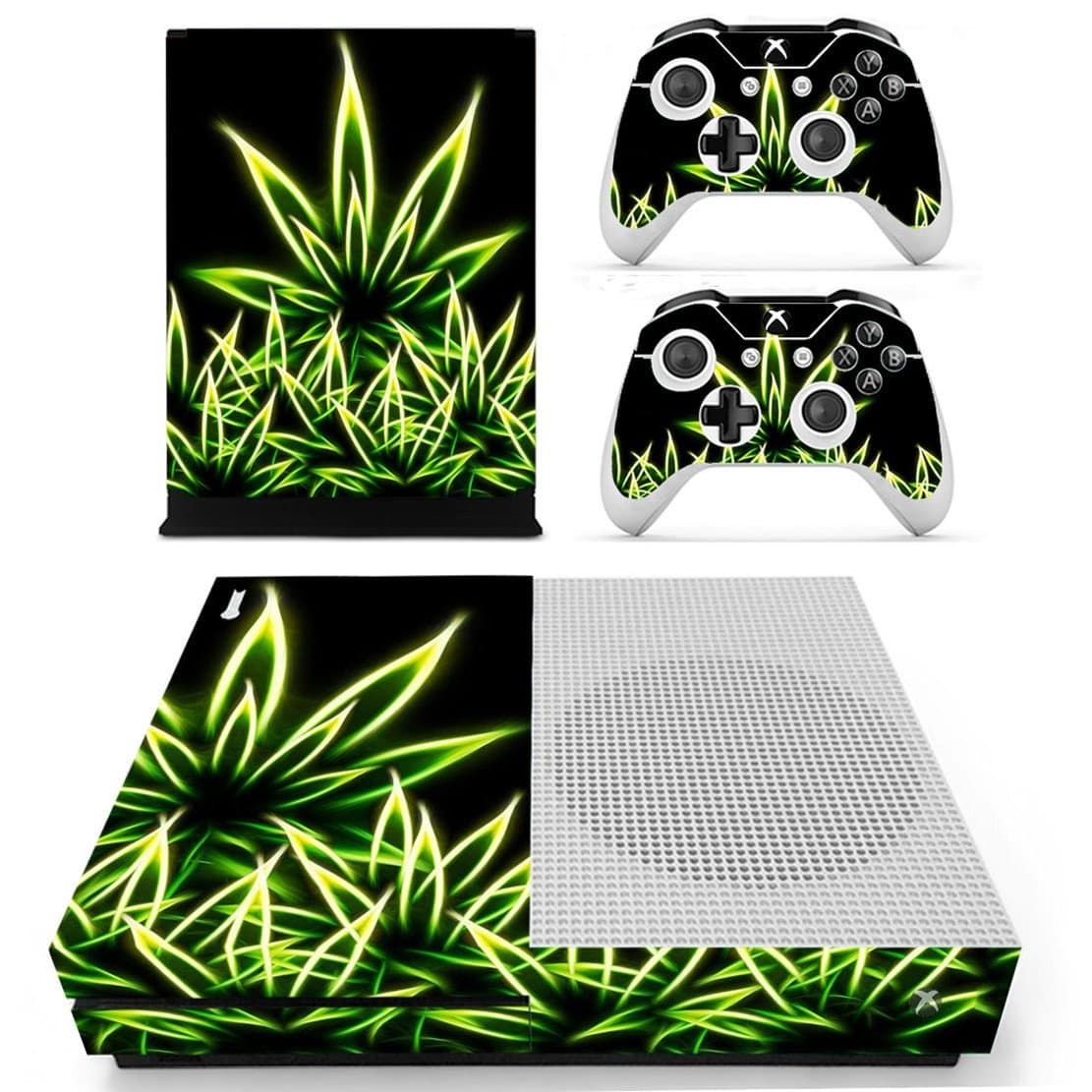DOTBUY Vinyl Decal Full Body Skin Sticker For Microsoft Xbox One S Console And 2 Controllers And Kinect 2.0 (All White) — view 17