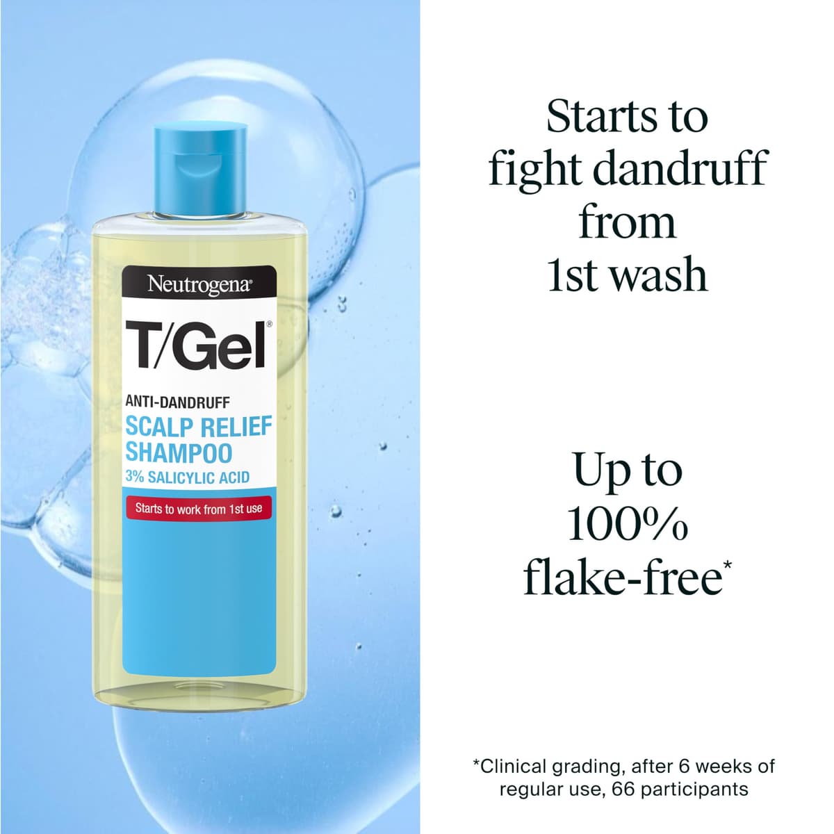 Neutrogena T/Gel Scalp Relief Anti-Dandruff Shampoo (150ml) With 3% Salicylic Acid, Suitable for Those Prone to Scalp Psoriasis and Seborrhoeic Dermatitis — view 2