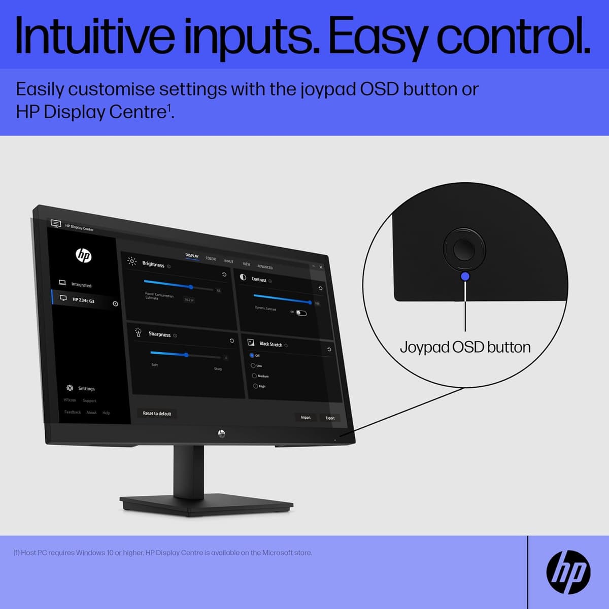 HP 21.4 5 inch Inch FHD Monitor | Full HD VA LCD Display |75hz Refresh Rate |200 Nits Brightness |3000:1 Contrast Ratio | AMD — view 5