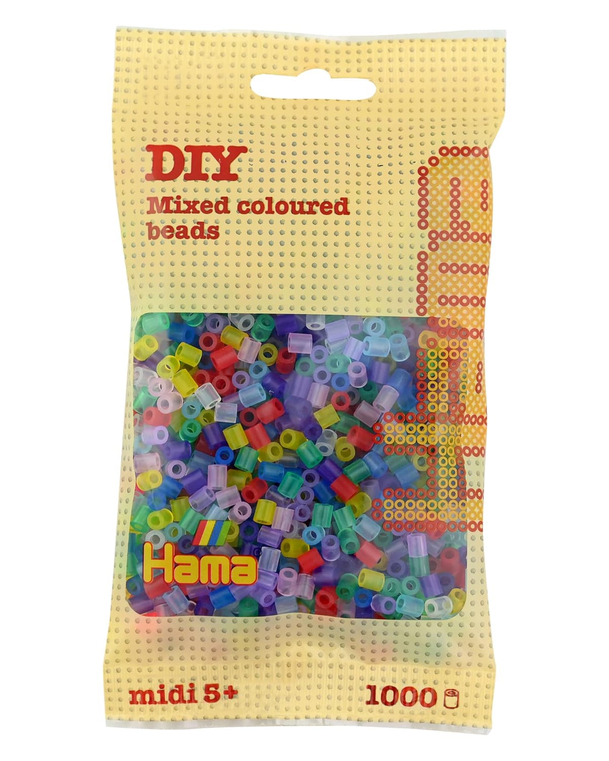 HAMA Bolsa de perlas | Aprox. 1000 cuentas midi fusibles para manualidades y mosaicos | Perlas de fusión para niños creativos 5+ | Juego de arte y decoración | Beige — view 45