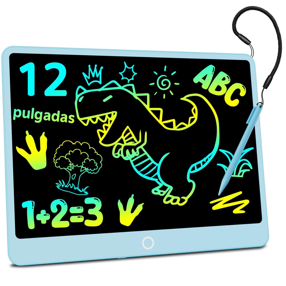 12 Pulgadas Edición Mejorada Tableta de Escritura LCD, Electight Tablero de Dibujo Electrónico Color para Niños con Borrable y Bloqueo, Reutilizable para Hogar, Escuela, Oficina (Azul)