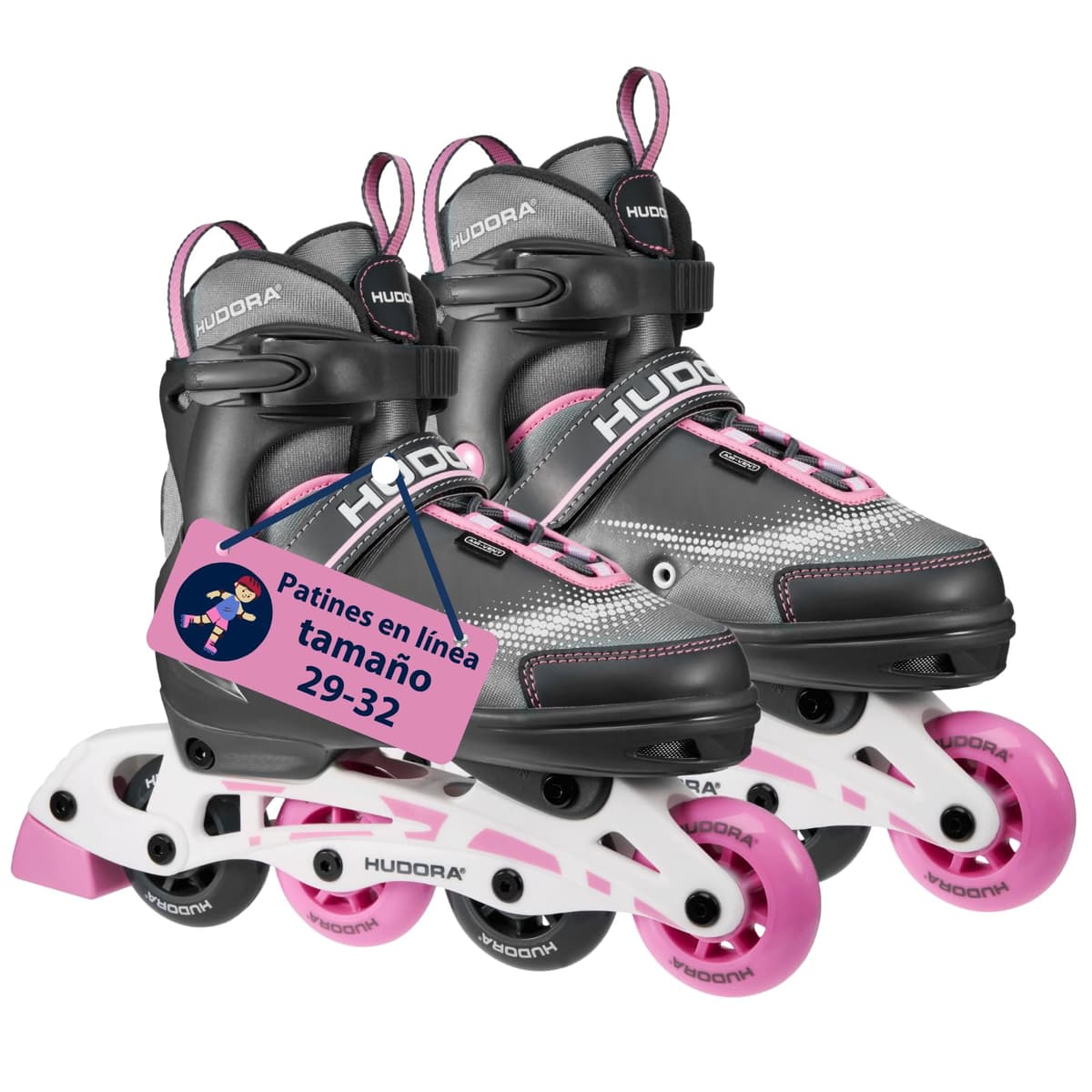 HUDORA Patines de Ruedas MIA/Leon - Patines para niños/Adolescentes y Adultos en Diferentes Tallas y Colores - Ajustables en 4 Tallas - cómodos y Elegantes — view 12