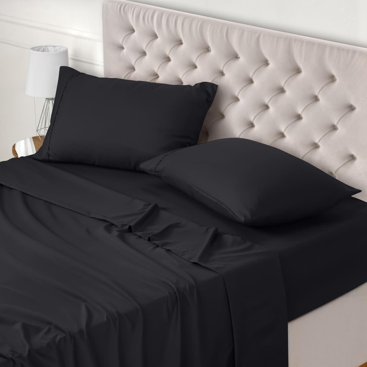 Utopia Bedding Juego de Sabanas 4 Piezas 150x200 - Poliéster Microfibra Cepillada - Oeko-Tex Certificado - Sábana Bajera, Sábana Plana y 2 Fundas de Almohada 50x75 (Cama 150, Blanco) — view 14