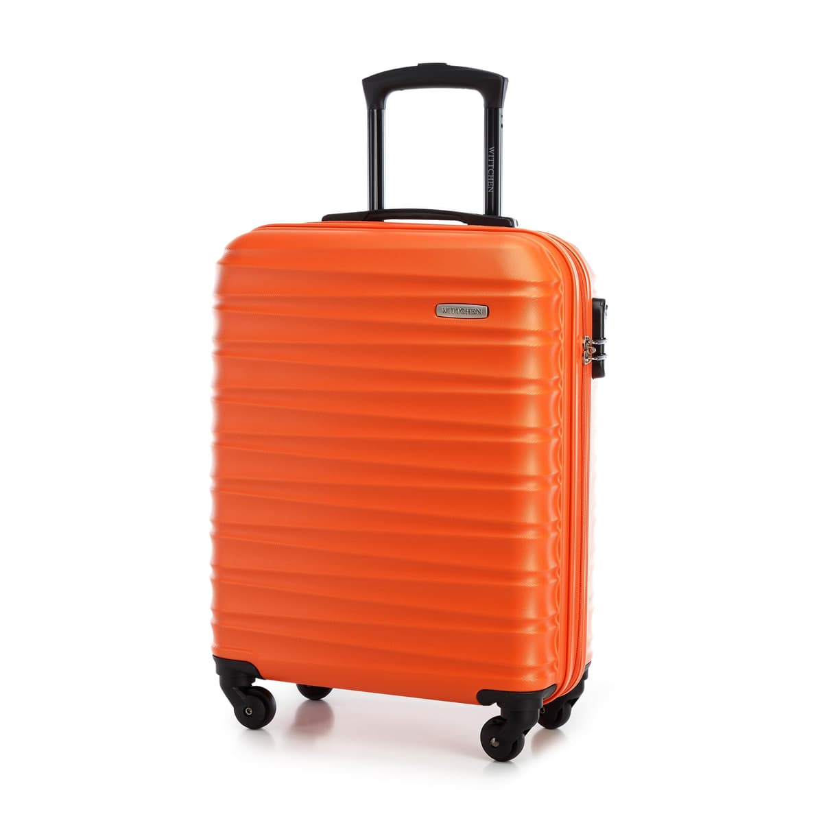 WITTCHEN Maleta Grande Trolley ABS rígido para facturación con 4 Ruedas giratorias Cerradura de combinación asa telescópica Groove Line Negro Ryanair/Vueling/Iberia/easyJet/Iberia Express — view 62