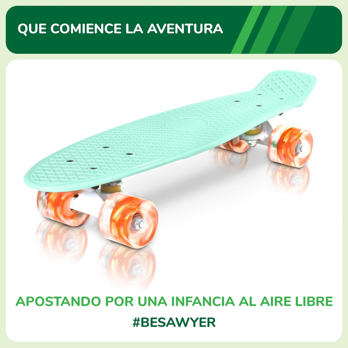 Sawyer Bikes - Monopatin/Skateboard con Ruedas LED - Niños y Adolescentes — view 2
