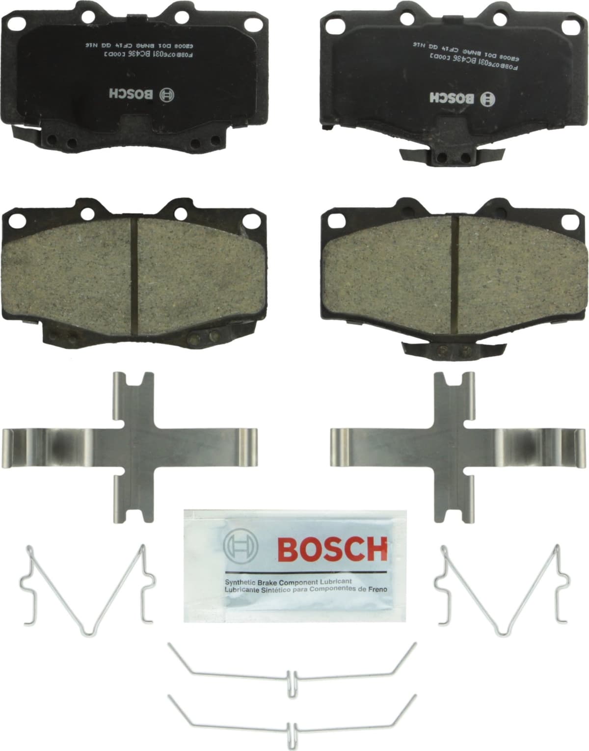 Bosch BC914 QuietCast Premium Ceramic Disc Brake Pad Set For: Acura ILX; Honda Accord, Civic, CR-V, Element, Fit, Front — view 202