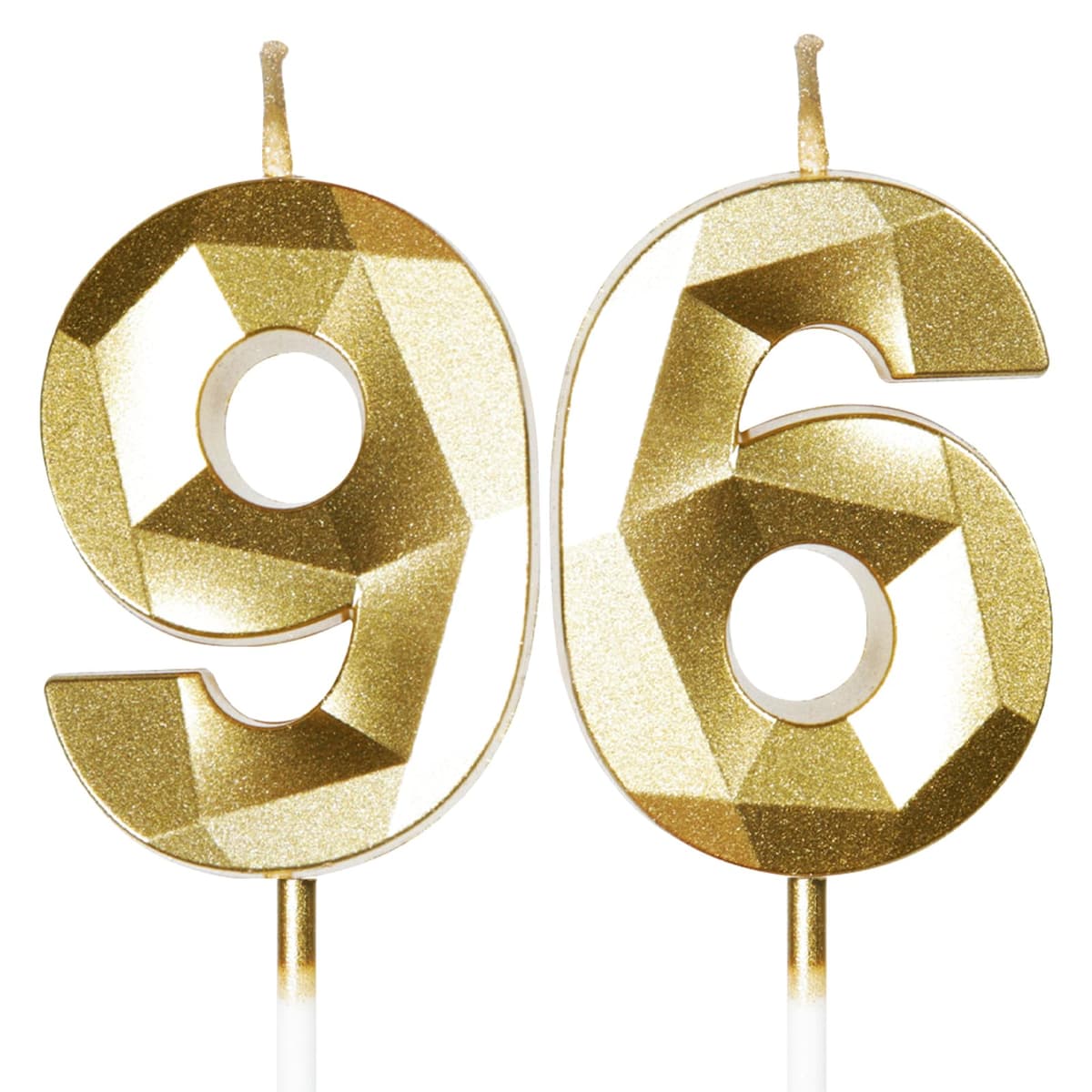 Yiran 50th Birthday Candles, Gold Number 50 Happy Birthday Candles, Cake Topper Decorations for Birthday Party, Wedding Anniversary Celebration Supply — view 217