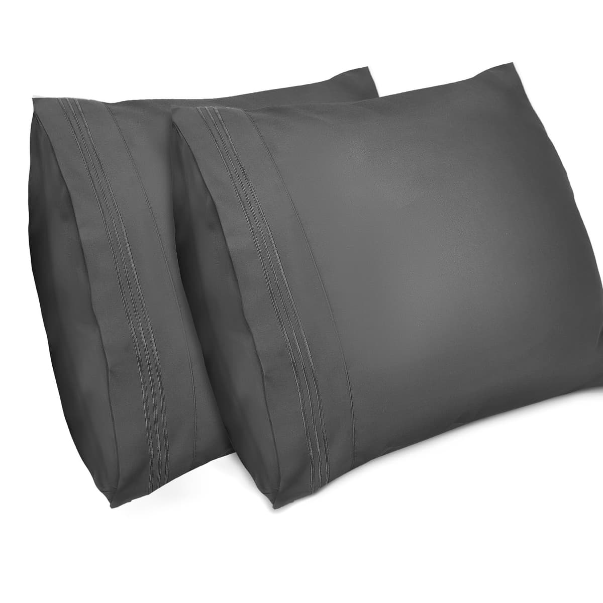 Lirex 2-Pack Fundas de Almohada 1800 hilos, Fundas de Almohada de Microfibra Suave Cepillada, Transpirables sin Arrugas y Lavables a Máquina (50x70 cm, Blanco) — view 7