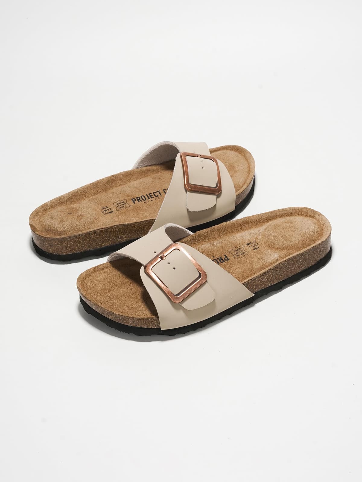 Project Cloud 100% Genuine Leather Sandals Women Dressy Beach Essentials Slides for Women Footwear - Lightweight with Memory Foam Insole Sandals for Women 2026 - Womens Slides — view 2